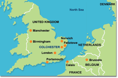 Colchester plan angleterre