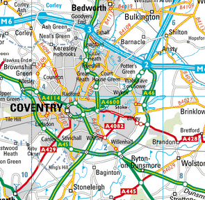 coventry itineraire plan