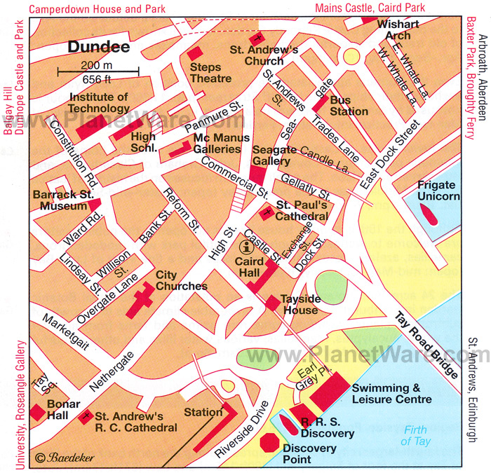 centre ville plan de Dundee