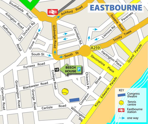 centre ville plan de Eastbourne