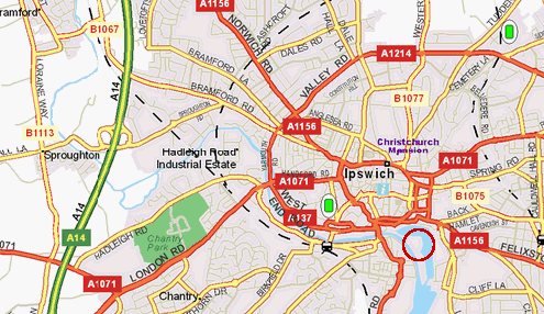 Ipswich itineraire plan