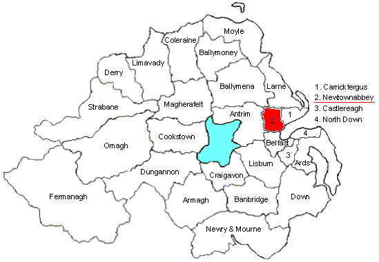 villes plan de Newtownabbey