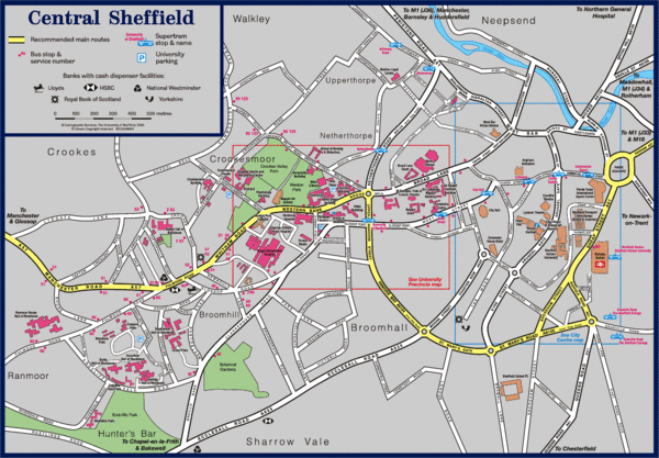 Central Sheffield plan