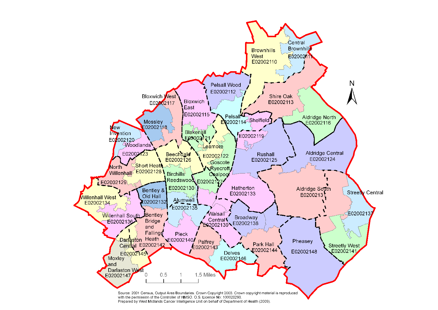 Walsall comtes plan