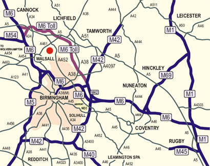 route plan de ouest Bromwich