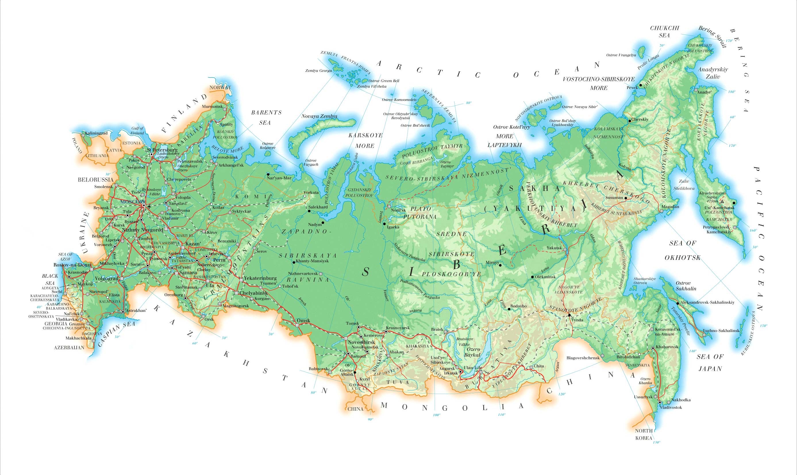 carte physique russie b