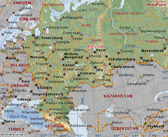 est russie carte