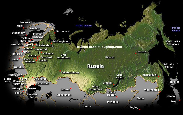 russie satellite carte