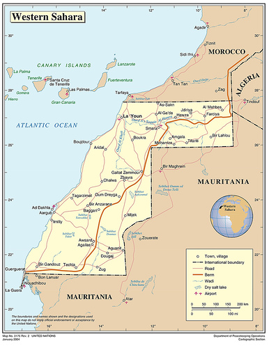 Sahara Occidental carte
