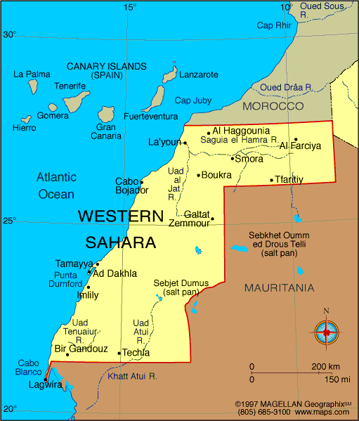 Sahara Occidental carte