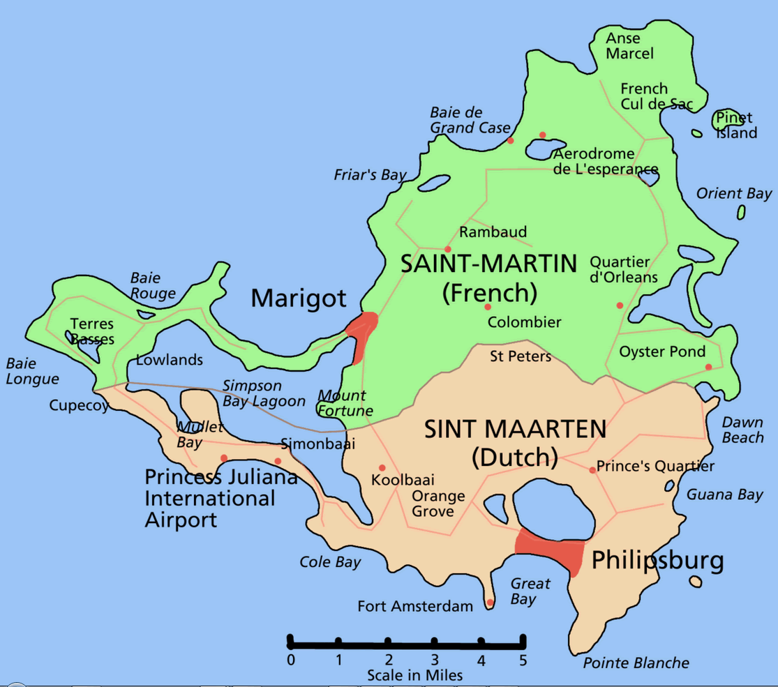 Saint Martin Emplacement Carte