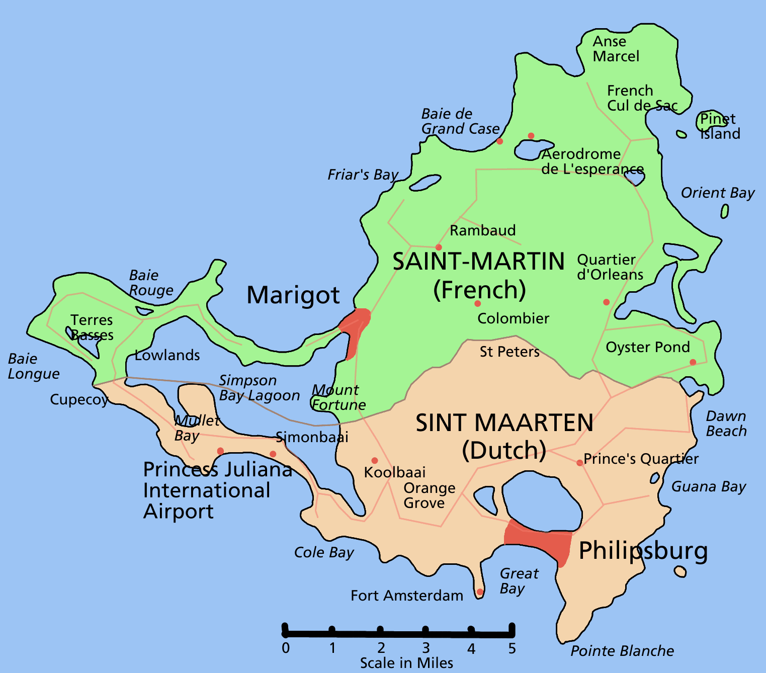 saint martin politique carte