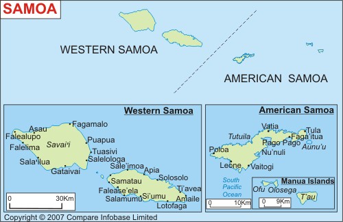 samoa Iles cartes