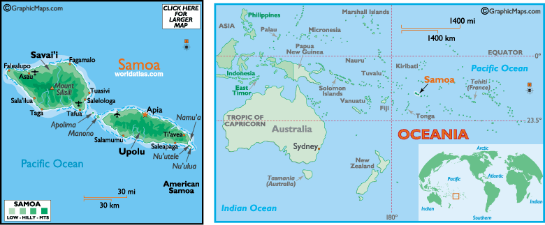 samoa carte australie