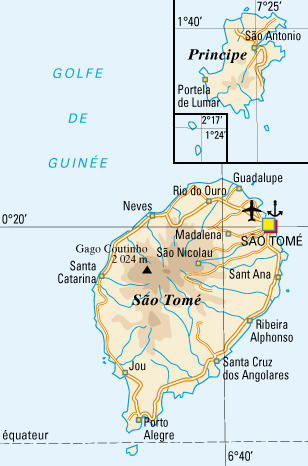 route carte du sao tome principe