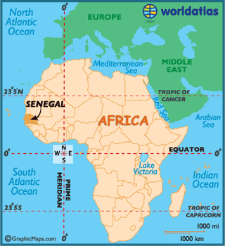 senegal carte afrique