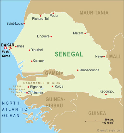 senegal ciites carte