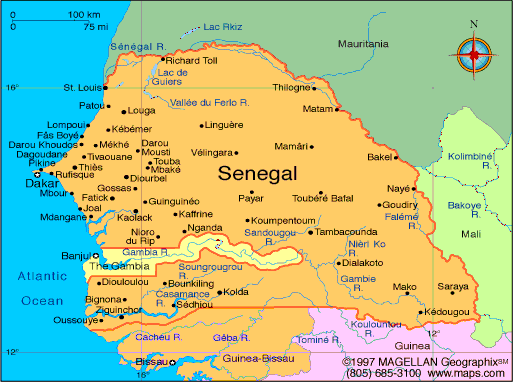 senegal politique carte