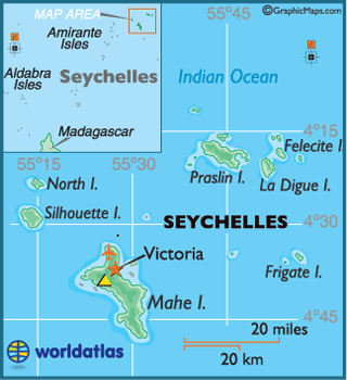 carte du Seychelles