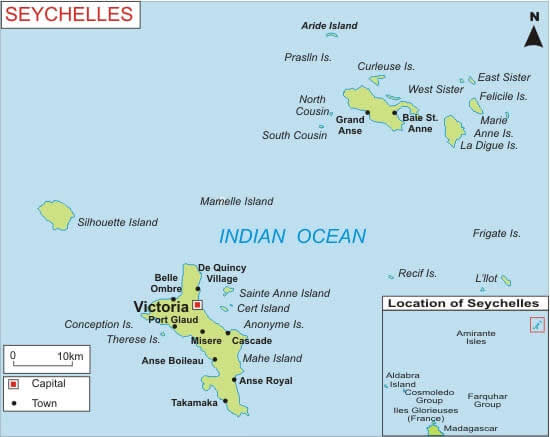 Seychelles Politique Carte