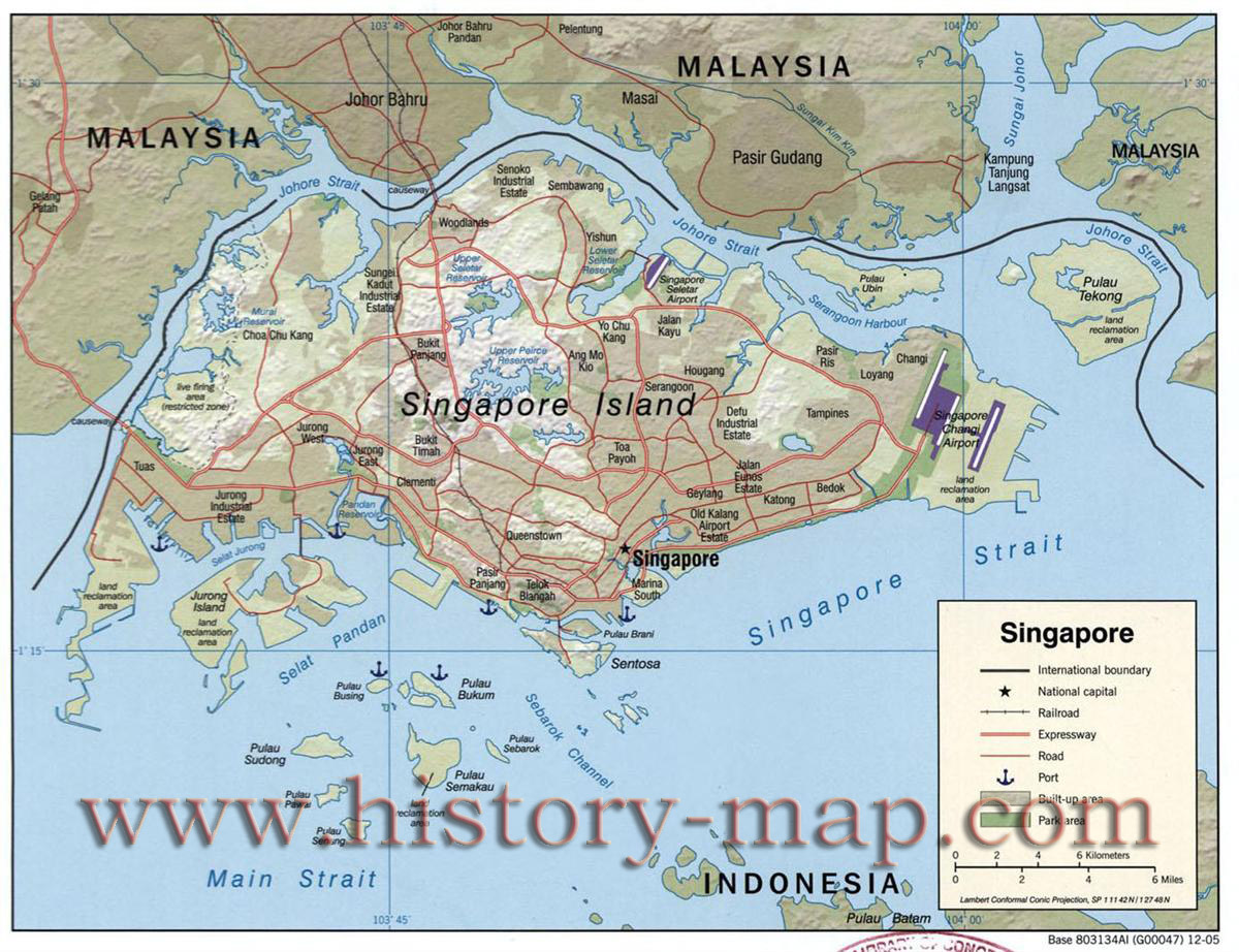 singapour carte Ile