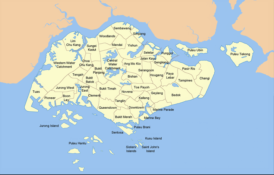 singapour carte provinces