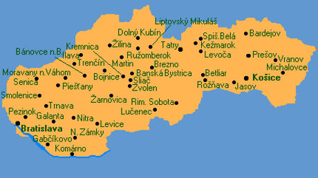 slovaquie carte