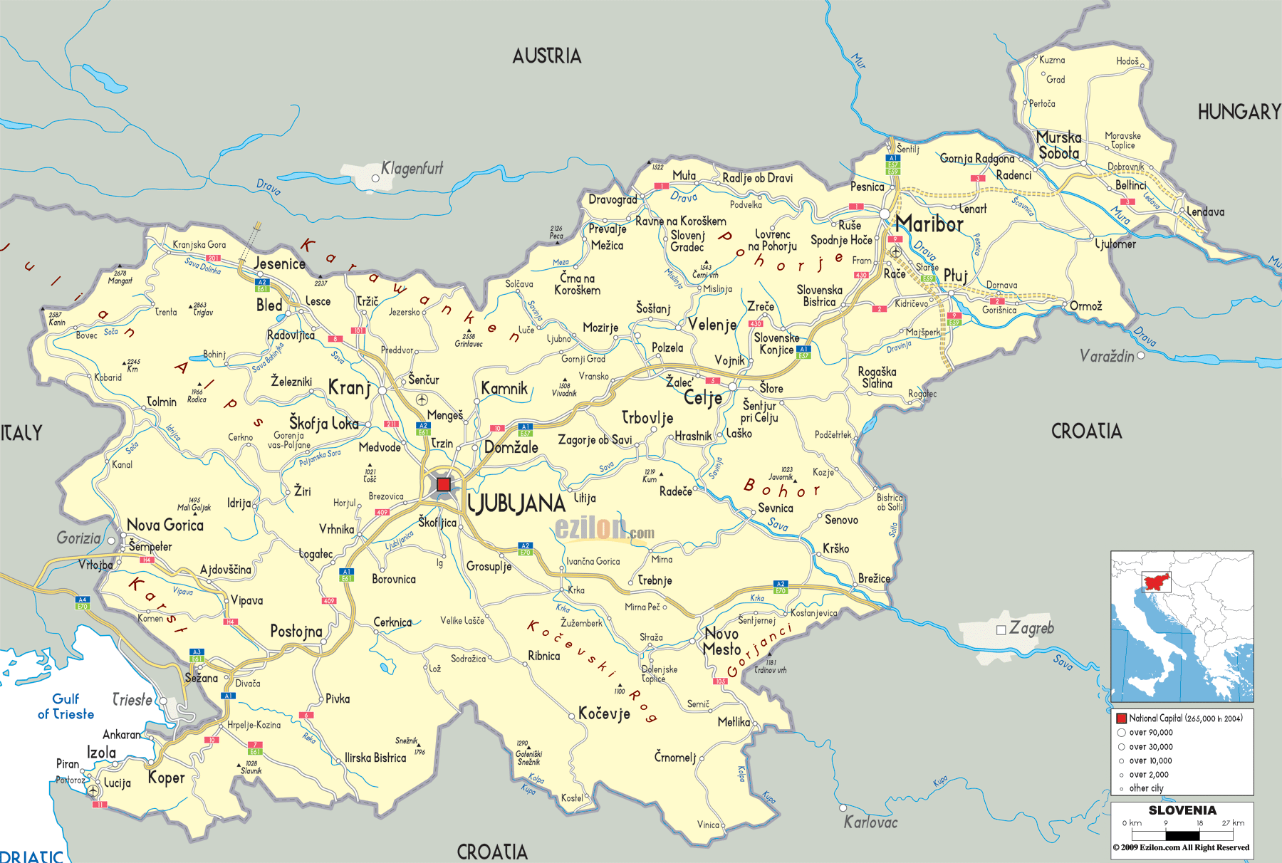 politique carte du slovenie