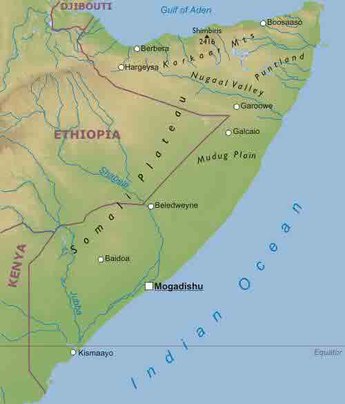 somalie carte mogadishu