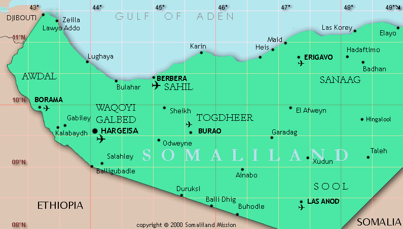 carte du Somaliland