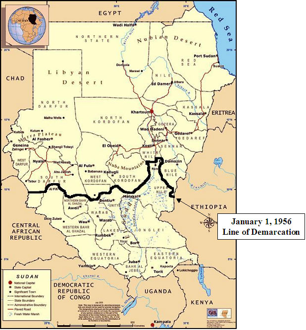 carte du Soudan du Sud
