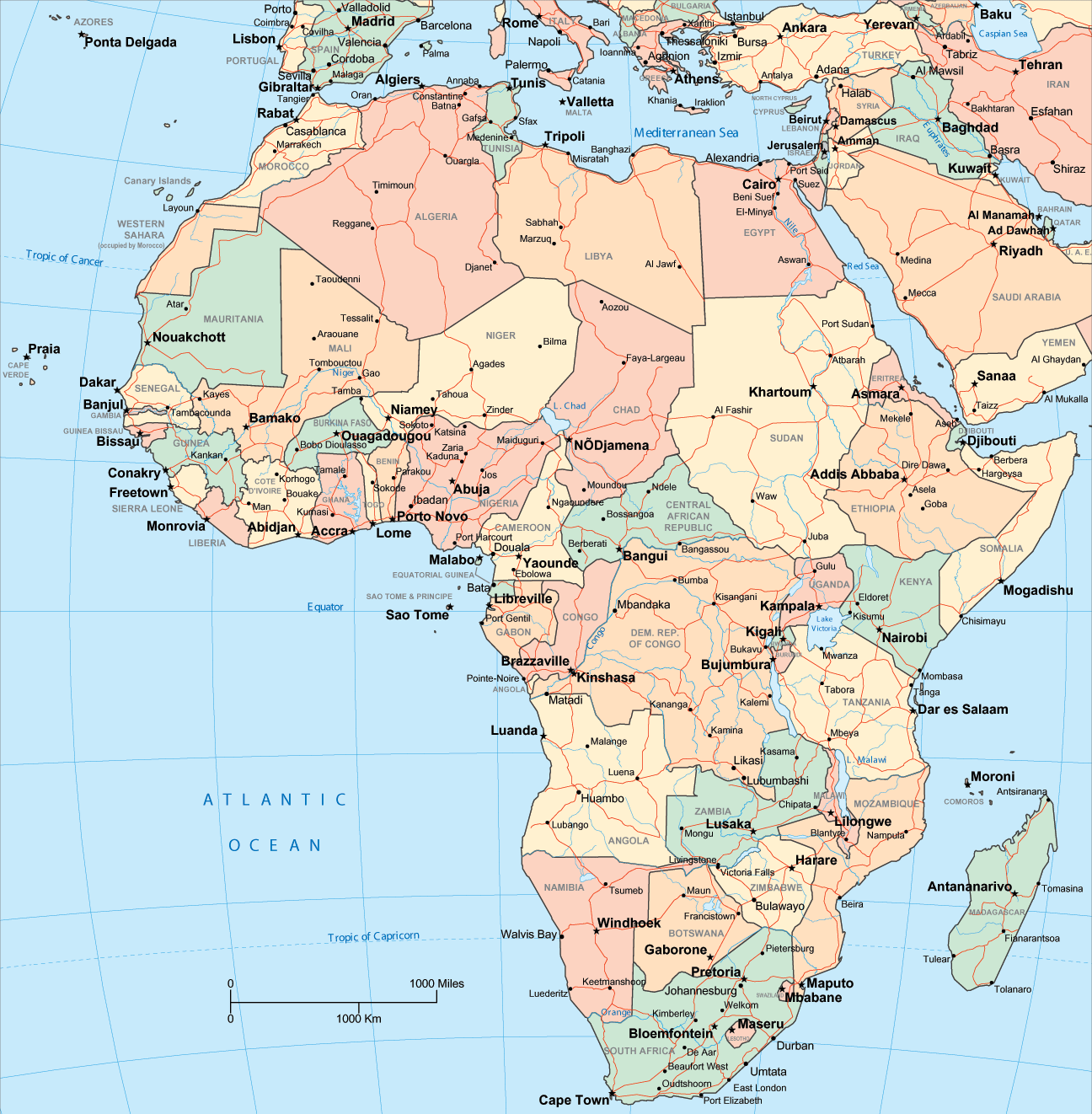 carte du afrique soudan