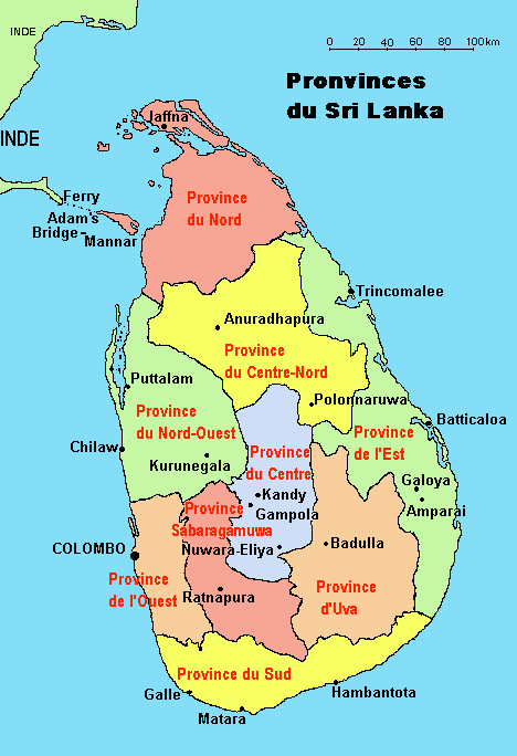 sri lanka regional carte