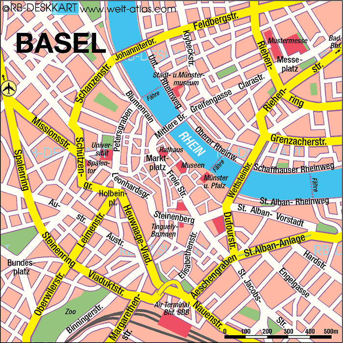 centre ville plan de Basel
