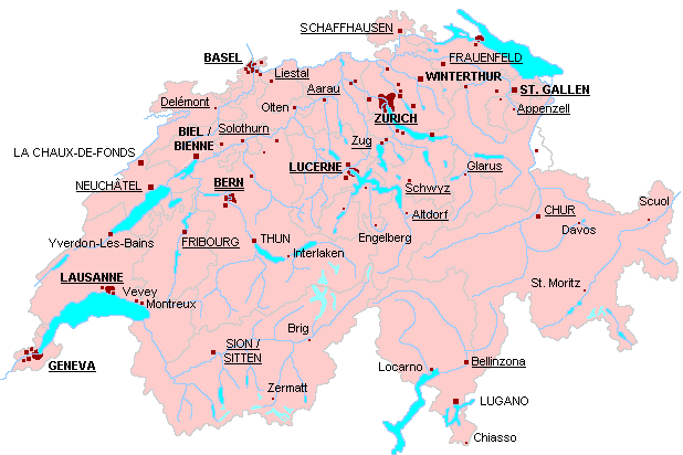 carte suisse villes Emmen