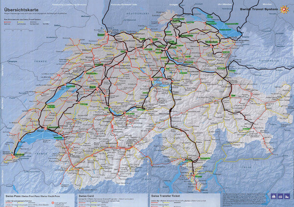 Rail Route Carte du Suisse