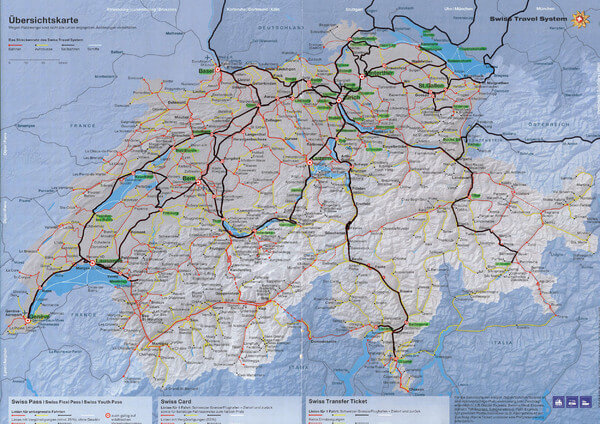 Rail Route Carte du Suisse