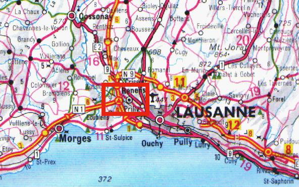 carte lausanne Renens