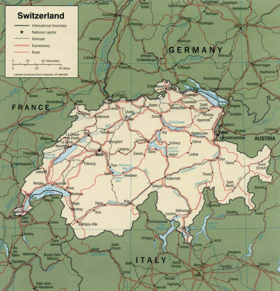 route carte du suisse