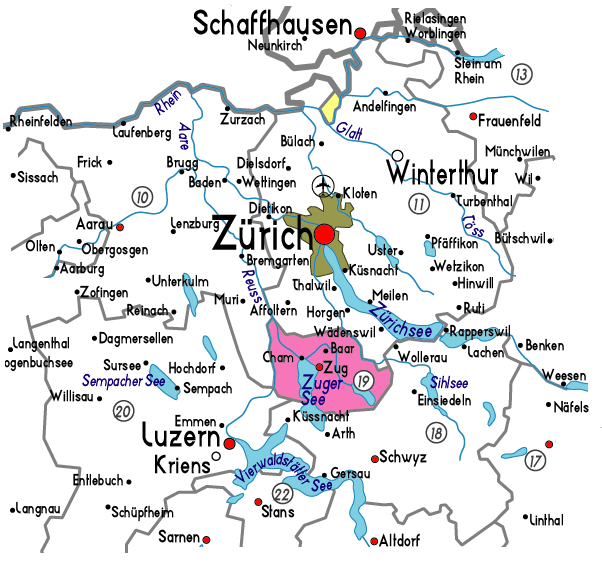 plan de Zug zurich