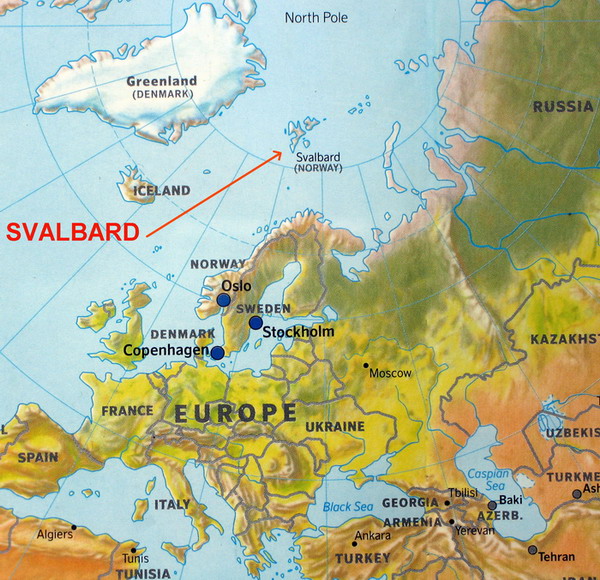 svalbard carte europe