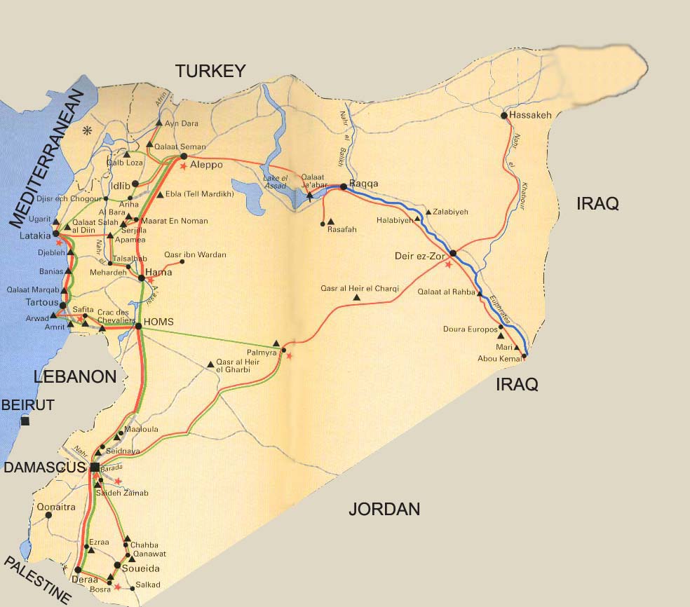 carte syrie