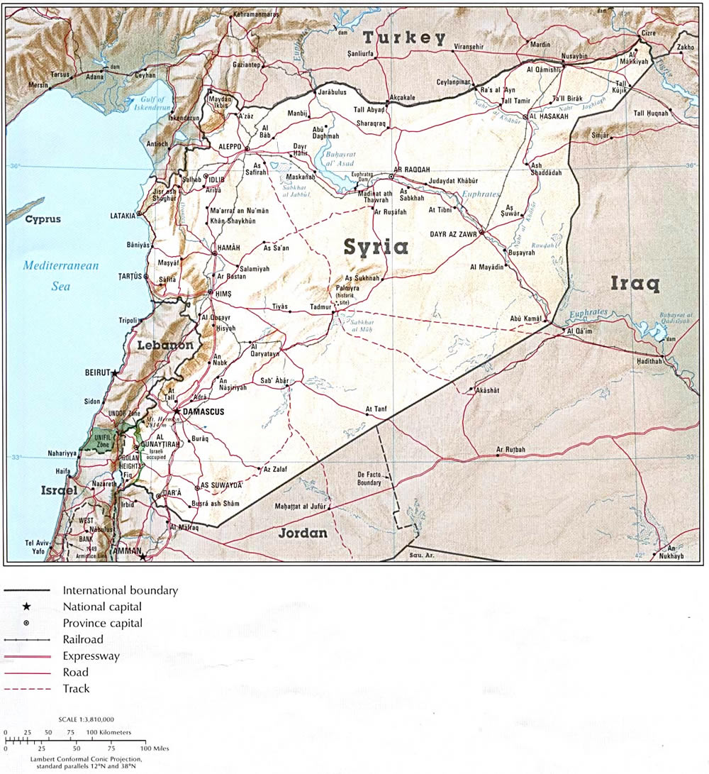 syrie carte