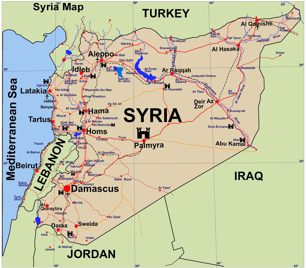 syrie carte