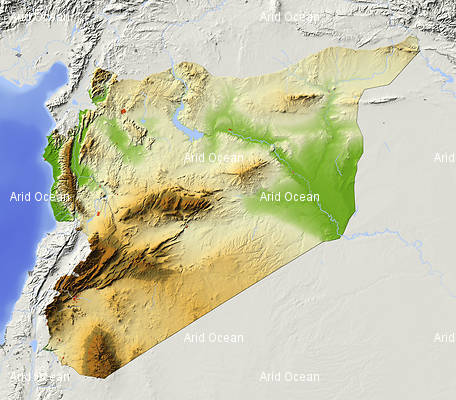 syrie soulagement carte