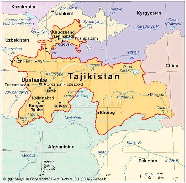 tadjikistan carte