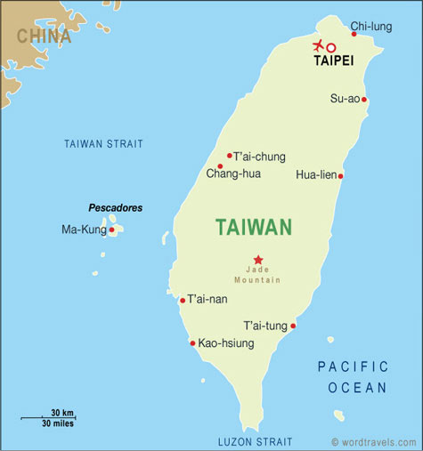 taiwan politique carte