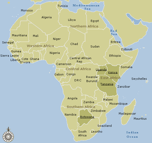 carte du afrique tanzanie