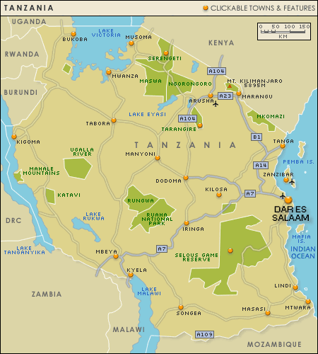 tanzanie cartes