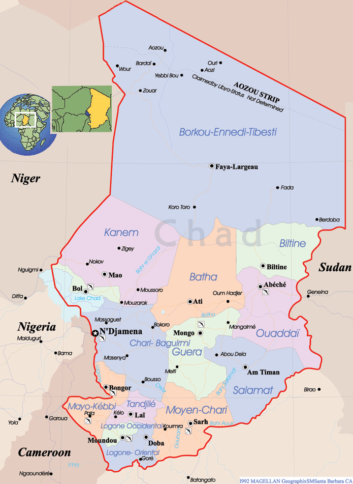 tchad carte